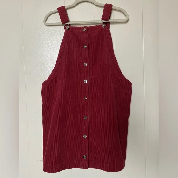 Medium RE Generation maroon front button dress - Picture 2 of 5